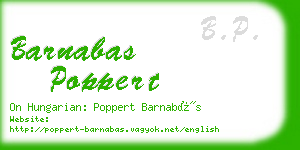 barnabas poppert business card